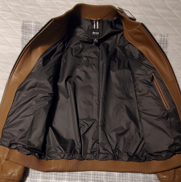 Brand new Boss leather bomber Jacket (Malban)Size 52 Read end of description - Picture 11 of 16